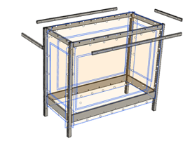 Photo displaying Patented Secure Clamping Design for Enclosure Panels