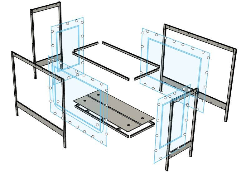 Diagram of the Independent Enclosure Panels